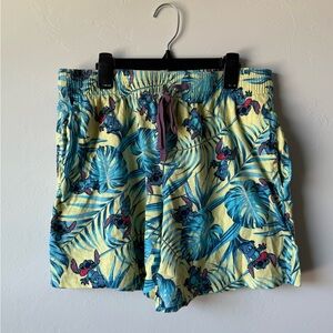 Disney Blue and Yellow Stitch Print Women Shorts